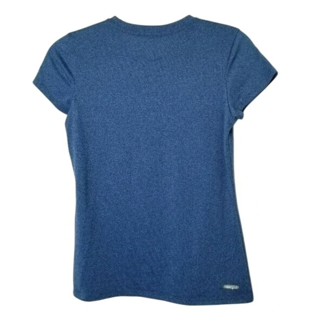 The North Face Women's Blie Vaporwick Shirt Blue Pink Logo Size‎ Small EUC - Picture 2 of 8